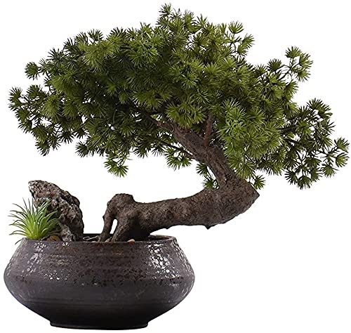 GLETSF Künstliche Willkommen Kiefer Simulation Baum Gefälschte Pflanze Bonsai Schwarz Retro Keramik Blumentopf Wohnzimmer Büro Dekoration GLETSF Künstliche Willkommen Kiefer Simulation Baum Gefälschte Pflanze Bonsai Schwarz Retro Keramik Blumentopf Wohnzimmer Büro Dekoration von GLETSF