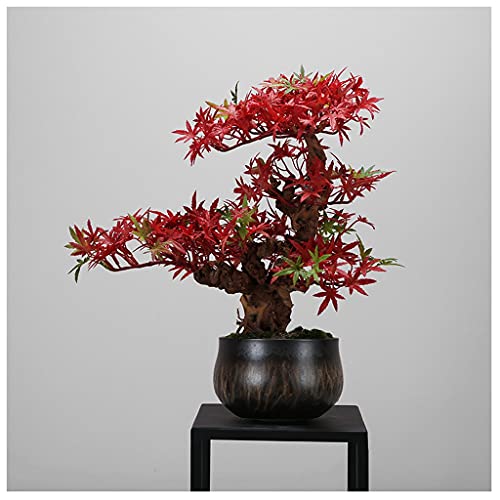 GLETSF Künstlicher Baum, Künstlicher Ahornblattbaum, Japanische Zen-Ornamente, Innenbereich, Künstliche Pflanzendekoration, Wohnzimmer, Teestube, Schreibtisch-Ornamente, Büro-Bonsai, von GLETSF