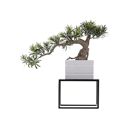 GLETSF Künstlicher Baum Künstlicher Bonsai-Baum Wohnzimmersimulation Willkommener Kiefern-Bonsai-Baum Home-Office-Dekoration Marmor-Blumentopf Silikonsimulation Grüne Pflanzensimulat GLETSF Künstlicher Baum Künstlicher Bonsai-Baum Wohnzimmersimulation Willkommener Kiefern-Bonsai-Baum Home-Office-Dekoration Marmor-Blumentopf Silikonsimulation Grüne Pflanzensimulat von GLETSF