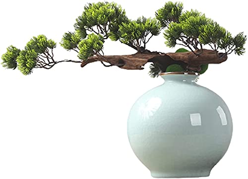 GLETSF Künstlicher Bonsai-Baum, 14 Zoll, Simulation Einer Bonsai-Kieferngrünpflanze, Kunstpflanze Auf Dem Schreibtisch, Home-Office-Display GLETSF Künstlicher Bonsai-Baum, 14 Zoll, Simulation Einer Bonsai-Kieferngrünpflanze, Kunstpflanze Auf Dem Schreibtisch, Home-Office-Display von GLETSF