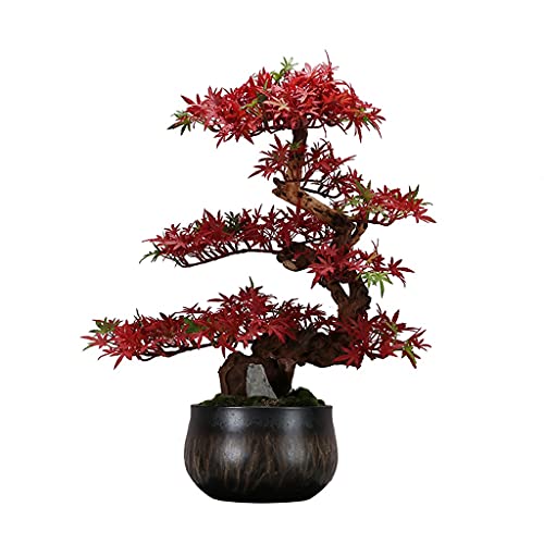 GLETSF Kunstpflanzen, Künstlicher Ahornblattbaum, Japanische Zen-Ornamente, Innenräume, Kunstpflanzendekoration, Wohnzimmer, Teestube, Schreibtisch-Ornamente, Büro-Bonsai, Künst-Green-A GLETSF Kunstpflanzen, Künstlicher Ahornblattbaum, Japanische Zen-Ornamente, Innenräume, Kunstpflanzendekoration, Wohnzimmer, Teestube, Schreibtisch-Ornamente, Büro-Bonsai, Künst-Green-A von GLETSF