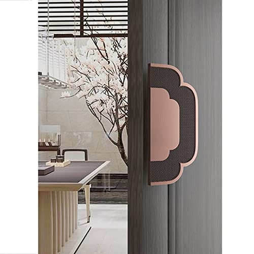 GLETSF Türgriff, Doppelseitiger Türgriff, Retro-Push-Pull-Türgriffe Aus Aluminium Für Holz- Und Glastore, Robustes Doppelseitiges Hardware-Set-Red Copper-Length 30cm von GLETSF