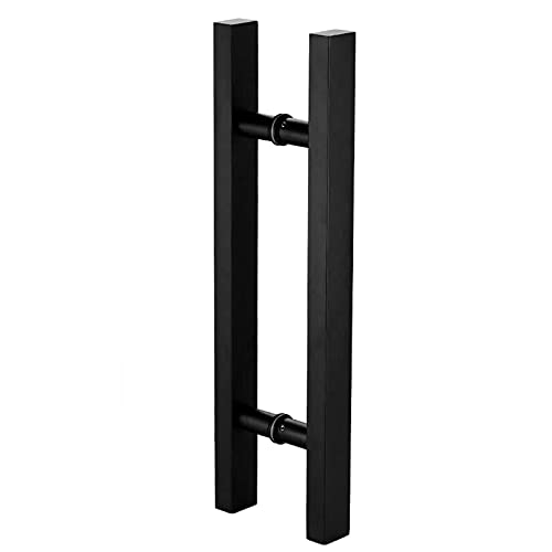 GLETSF Türgriffe Rechteckiger Metall-Push-Pull-Türgriff, Robuster Gewerbegriff Mit Beschlägen, Mattschwarzes Finish/120Cm/47.2In-Black-80Cm/31.4In von GLETSF