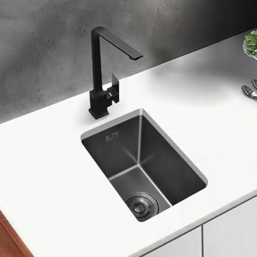 GLETSF Unterbau-Küchenspüle Aus Edelstahl Mit Sieb Und Wasserhahn, Handgefertigte Barspüle Aus Edelstahl 304-16.5inL x 11inW GLETSF Unterbau-Küchenspüle Aus Edelstahl Mit Sieb Und Wasserhahn, Handgefertigte Barspüle Aus Edelstahl 304-16.5inL x 11inW von GLETSF
