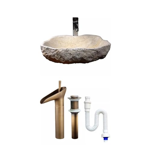 GLETSF Waschbecken, Aufsatzwaschbecken, Stein-Aufsatzwaschbecken, Modernes, Kreatives Außenwaschbecken, Badezimmer, Heimbalkon, Außenwaschbecken Aus Stein-One Color-B GLETSF Waschbecken, Aufsatzwaschbecken, Stein-Aufsatzwaschbecken, Modernes, Kreatives Außenwaschbecken, Badezimmer, Heimbalkon, Außenwaschbecken Aus Stein-One Color-B von GLETSF