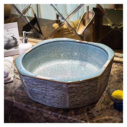 GLETSF Waschbecken Für Badezimmer, Aufsatzwaschbecken, Blaues Quadratisches Waschbecken, Aufsatzwaschbecken Für Badezimmer, Europäisches Toilettenbecken Aus Porzellan Und Kerami GLETSF Waschbecken Für Badezimmer, Aufsatzwaschbecken, Blaues Quadratisches Waschbecken, Aufsatzwaschbecken Für Badezimmer, Europäisches Toilettenbecken Aus Porzellan Und Kerami von GLETSF