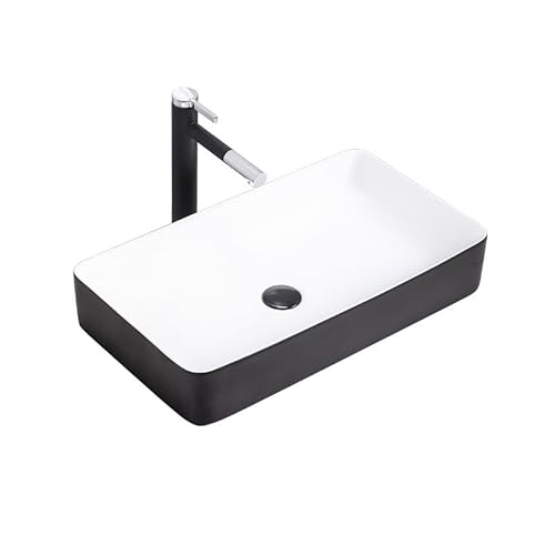 GLETSF Waschbecken Im Badezimmer, Aufsatzwaschbecken, Aufsatzwaschbecken Aus Keramik, Dünne Kante, Kunstwaschbecken, Hotel-Keramikwaschbecken von GLETSF