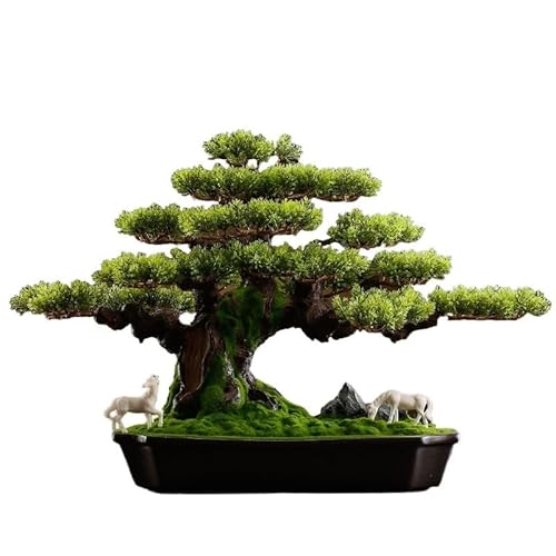 Künstliche Pflanzen Für Den Innenbereich, Simulation Von Grünen Bonsai-Kiefernornamenten Für Eingangs-, Wohnzimmer-, Heim-, Büro- Und Hoteldekorationen, Pflanzendekor-B Künstliche Pflanzen Für Den Innenbereich, Simulation Von Grünen Bonsai-Kiefernornamenten Für Eingangs-, Wohnzimmer-, Heim-, Büro- Und Hoteldekorationen, Pflanzendekor-B von GLETSF