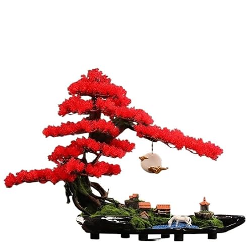 Künstlicher Kleiner Bonsai-Baum Im Chinesischen Stil, Simulation Bonsai, Einladende Kiefern-Ornamente, Veranda, Wohnzimmer, Home Office, Hotel-Dekorationen, Wohnzimmer, K-B Künstlicher Kleiner Bonsai-Baum Im Chinesischen Stil, Simulation Bonsai, Einladende Kiefern-Ornamente, Veranda, Wohnzimmer, Home Office, Hotel-Dekorationen, Wohnzimmer, K-B von GLETSF