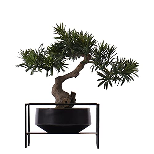 Simulationsbaum, Künstlicher Baum, Begrüßt Kiefern-Podocarpus-Bonsai, Gefälschte Pflanze, Grüner Topf, Hotelfenster, Trockene Landschaft, Zen-Ornamente, Künstlicher Bonsai-BAU Simulationsbaum, Künstlicher Baum, Begrüßt Kiefern-Podocarpus-Bonsai, Gefälschte Pflanze, Grüner Topf, Hotelfenster, Trockene Landschaft, Zen-Ornamente, Künstlicher Bonsai-BAU von GLETSF