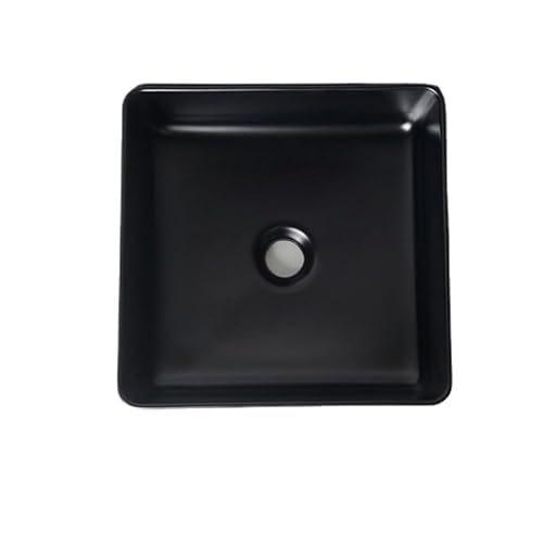 Waschbecken, Aufsatzwaschbecken, Aufsatzwaschbecken, Kleines Badezimmer, Mattes Quadratisches Waschbecken, Schwarzes Kunstwaschbecken Aus Keramik Waschbecken, Aufsatzwaschbecken, Aufsatzwaschbecken, Kleines Badezimmer, Mattes Quadratisches Waschbecken, Schwarzes Kunstwaschbecken Aus Keramik von GLETSF