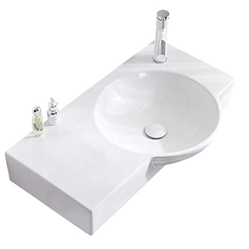 Waschtische & Waschtische Badezimmerwaschbecken Großes Fassungsvermögen Wandwaschbecken Mit Wasserhahn Eckwaschtisch Aus Keramik Toilettenartikel Für Zuhause Leicht Zu Re Waschtische & Waschtische Badezimmerwaschbecken Großes Fassungsvermögen Wandwaschbecken Mit Wasserhahn Eckwaschtisch Aus Keramik Toilettenartikel Für Zuhause Leicht Zu Re von GLETSF