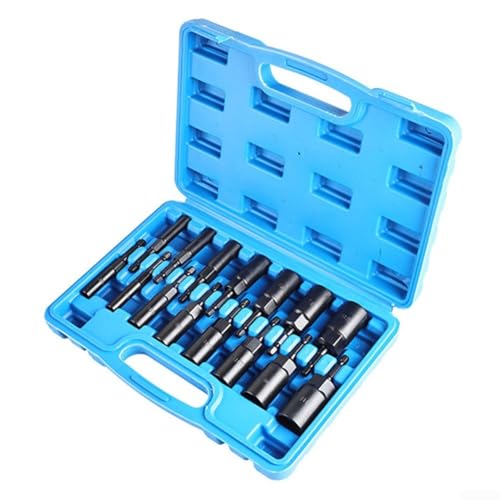 15-teiliges vertieftes Innensechskant-Steckschlüssel-Set, 5 mm ~ 19 mm, mit 1/4-Zoll-Griff, geeignet für Haushalts- und professionelle Ausrüstung (schwarz) von GLFLOW