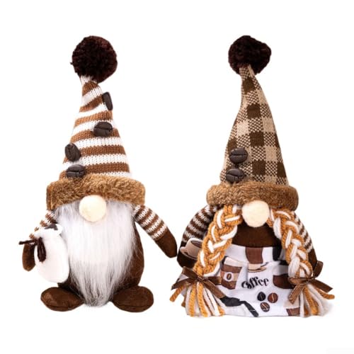2 handgefertigte Plüsch-Weihnachtswichtel mit stabiler gewichteter Unterseite und verstellbaren Hüten, skandinavischer Stil, festliche Dekorationen für Kaminsims und Regale 2 handgefertigte Plüsch-Weihnachtswichtel mit stabiler gewichteter Unterseite und verstellbaren Hüten, skandinavischer Stil, festliche Dekorationen für Kaminsims und Regale von GLFLOW