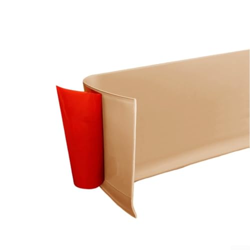 4 Meter Kunststoff-Sockelleiste aus PVC mit natürlicher Silikonrückseite für einfache Montage und langlebige Oberfläche (hellbraun) von GLFLOW