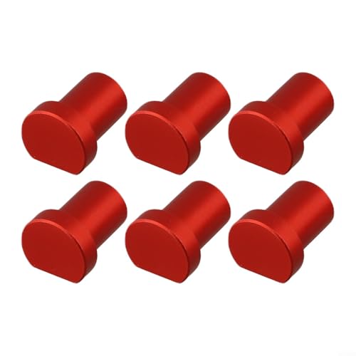 6 Spannbacken aus Aluminiumlegierung für Werkbank für flache Klemmen bieten sicheren Halt und Stabilität beim Holzschneiden und Fräsen (20 mm rot) von GLFLOW