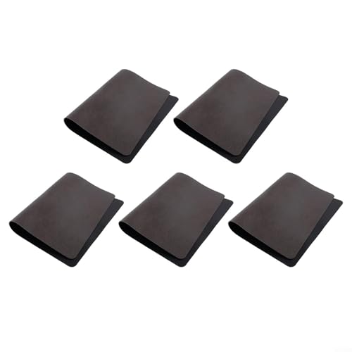 Abwischbare Leder-Tischsets, rutschfestes Design für ein elegantes kulinarisches Erlebnis, Schokoladenbraun und Schwarz, 5 Stück von GLFLOW