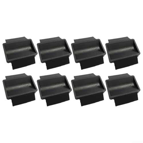 Bodenschoner, 8 Stück, rutschfeste Gummi-Pads für verschiedene Arten von Möbelrädern (schwarz) von GLFLOW