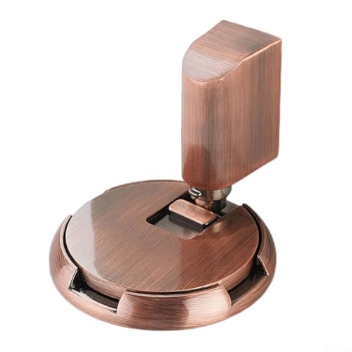 Bodentürstopper für den Innenbereich, robuste Sturmtür mit doppeltem Design ohne Loch und verstellbarem Touch-Hebel, kein Bohren erforderlich (Rotbronze) von GLFLOW