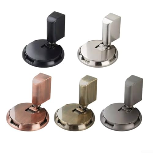 Bodentürstopper für den Innenbereich, robuste Sturmtür mit doppeltem Design ohne Loch und verstellbarem Touch-Hebel, kein Bohren erforderlich (grau) von GLFLOW