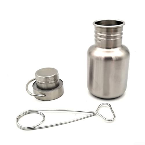Edelstahl-Outdoor-Flasche mit Haken zum Kochen in der Wildnis (350 ml) von GLFLOW