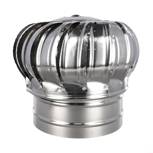 Edelstahl-Schornsteinkappe mit Anti-Downdraught Funktion zur Rauch- und Rauchabfuhr (Ø200mm) von GLFLOW