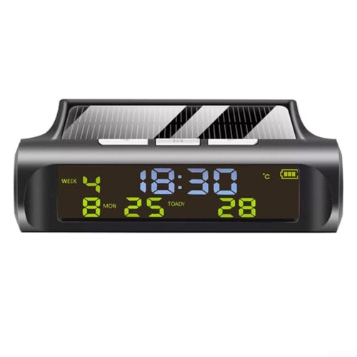 Einfache Verfolgung und Temperatur in Ihrem Fahrzeug, innovative, solarbetriebene Digitaluhr mit flexiblen Befestigungslösungen erhältlich von GLFLOW