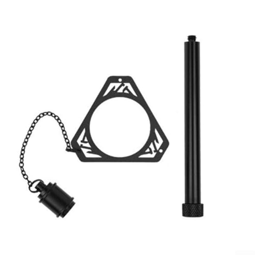 Einzigartiger handgekröpfter Plattenspieler kombiniert mit 19 Licht-Gameplay-Zubehör bietet 360-Grad-Drehung für anpassbare Campingbeleuchtung und Outdoor-Spielverlobung (Rad schwarz) von GLFLOW