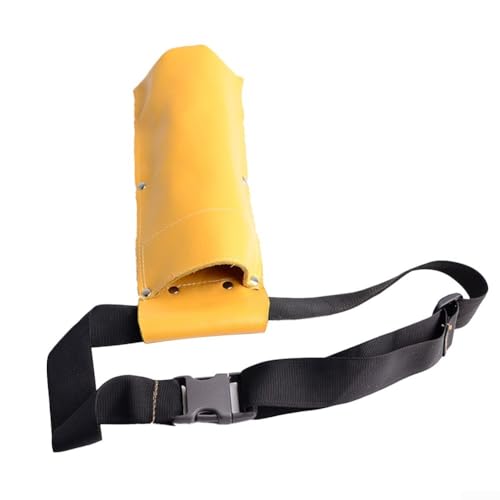 Elektrodenschweißstab Aufbewahrungstasche aus hitzebeständigem Leder mit verstellbarem Hüftgurt und Nietenverstärkung (Gelb) von GLFLOW