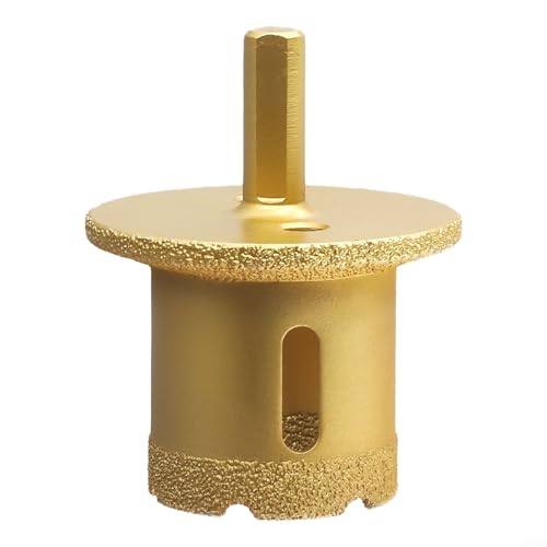 Fliesen- und Marmorbohrer mit gelötetem Diamant für schnelle, präzise Lochherstellung und Kompatibilität mit elektrischen Handbohrmaschinen (Dreikant 40-60) von GLFLOW