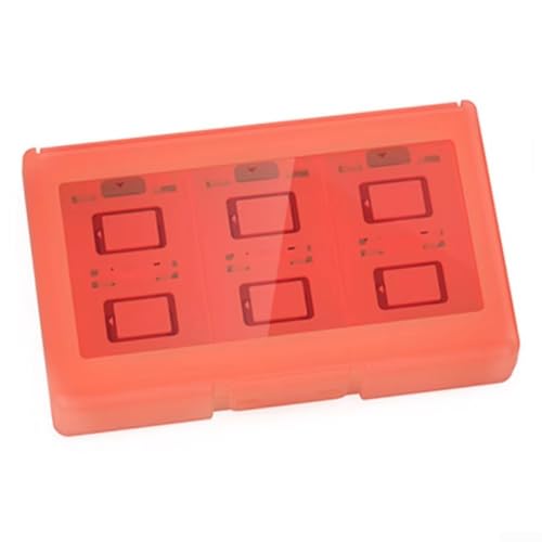 Für Switch 2 Spielkartenhalter mit 24 Steckplätzen, Tragbare ABS-Aufbewahrungsbox mit sicherem Verschluss (Blau) von GLFLOW