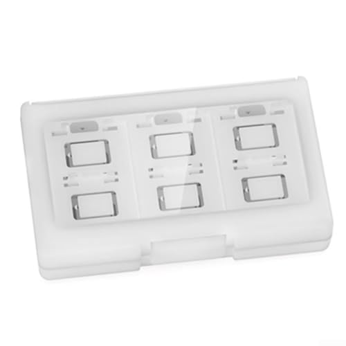 Für Switch 2 Spielkartenhalter mit 24 Steckplätzen, Tragbare ABS-Aufbewahrungsbox mit sicherem Verschluss (Weiß) von GLFLOW