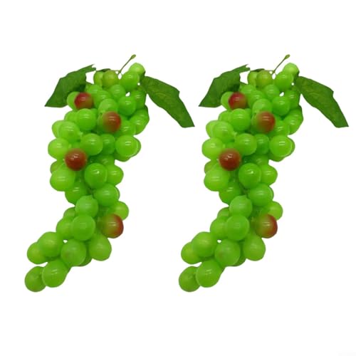 GLFLOW 2 Stück künstliche Früchte Simulation Obst Kunststoff künstliche Trauben dekorative Wohnkultur Modell Schaum Trauben Strauß für Küche Wohnzimmer Party (Cyan) von GLFLOW