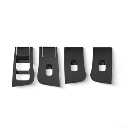 GLFLOW Auto Fenster Lift Button Panel Schutzhülle Für Modell Y Juniper 2025-2026 Innenraum Zubehör Silikon Schwarz 4 Stück von GLFLOW
