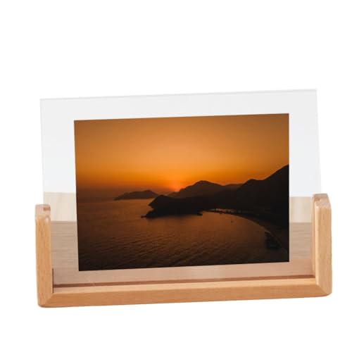 GLFLOW Bilderrahmen aus Massivholz, 17,8 cm, mit doppelter Acrylplatte, Eiche Walnuss (A) von GLFLOW
