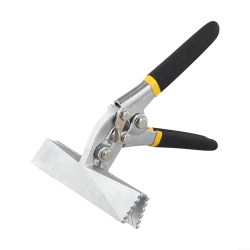 GLFLOW Blechbiegezange, 75 mm, breite Backe, Handnaht, Chrom-Vanadium-Stahl, rutschfeste Gummigriffe für Schweißen, Bauaufgaben (C) von GLFLOW