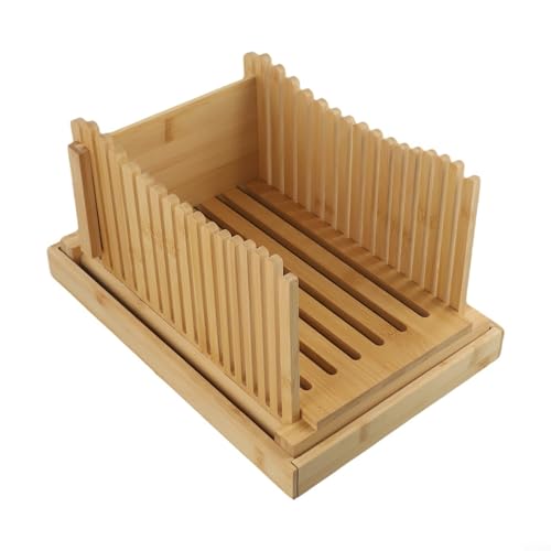 GLFLOW Brotschneider aus Holz, verstellbar, faltbar, für selbstgemachtes Brot mit 3 Stärken und Auffangschale GLFLOW Brotschneider aus Holz, verstellbar, faltbar, für selbstgemachtes Brot mit 3 Stärken und Auffangschale von GLFLOW