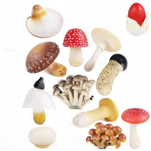 GLFLOW Bunte Mini-Pilz-Figuren, PVC-Harz, Gartenornamente für Garten, Terrarium, Outdoor, Rasen, Landschaftsdekoration, 12 Stück GLFLOW Bunte Mini-Pilz-Figuren, PVC-Harz, Gartenornamente für Garten, Terrarium, Outdoor, Rasen, Landschaftsdekoration, 12 Stück von GLFLOW