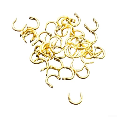 GLFLOW DIY Angellöffel Spinnerbait Making Kit 100pcs Easy-Spin Clevises Metallkomponenten für Süßwasser Salzwasser Köder Spinner Klingen (kleines Gold) von GLFLOW