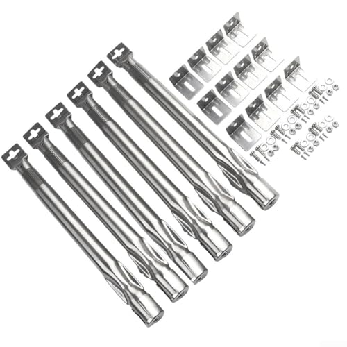 GLFLOW Edelstahl Gasgrill Brenner Set Einstellbare Länge 35-42cm Ersatzteile mit Installationssatz 6 Pack GLFLOW Edelstahl Gasgrill Brenner Set Einstellbare Länge 35-42cm Ersatzteile mit Installationssatz 6 Pack von GLFLOW