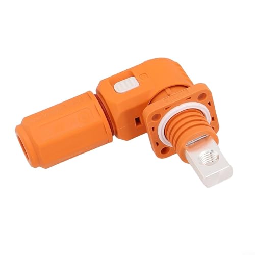 GLFLOW Einzelkern-Batterie-Energiespeicher-Stecker, 120 A, 200 A, Schnellklemme, IP67-Schutz für Elektrofahrzeuge, Gabelstapler, Stromspeicher (200 A, gelb) von GLFLOW