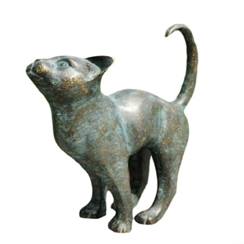GLFLOW Entzückende Katzenstatue mit Schmetterling, Vintage-Stil, Kunstharz, Rasen-Ornament, dekorative Gartenskulptur für den Innen- und Außenbereich, Heimdekoration, 18 x 15 x 10 cm (ohne GLFLOW Entzückende Katzenstatue mit Schmetterling, Vintage-Stil, Kunstharz, Rasen-Ornament, dekorative Gartenskulptur für den Innen- und Außenbereich, Heimdekoration, 18 x 15 x 10 cm (ohne von GLFLOW