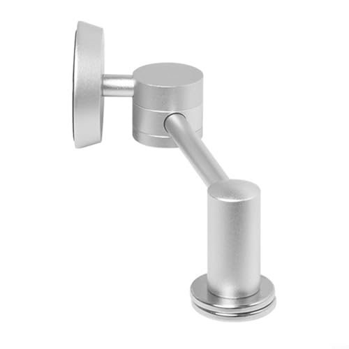 GLFLOW Espresso-Puck-Siebhalter aus Aluminium für 58 mm, 53 mm, 51 mm Kaffeefilter, magnetische Wandhalterung, faltbares, verstellbares Design (Silber) von GLFLOW