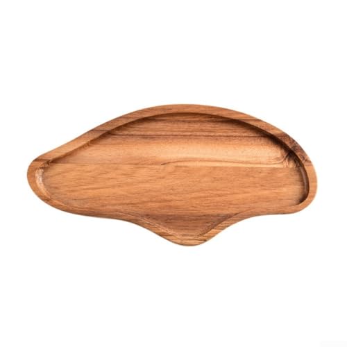GLFLOW Handgefertigtes Brot- und Dessert-Serviertablett aus Holz mit glatter Oberfläche, praktisch zum Servieren von Tee, Snacks oder zur Organisation kleiner Haushalte (S) von GLFLOW