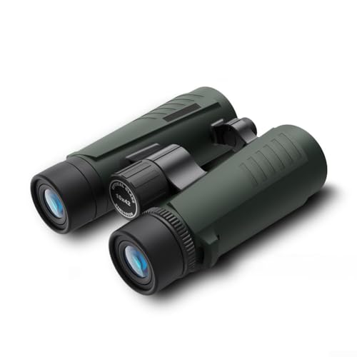 GLFLOW Hochleistungs-Fernglas 10 x 42 8 x 42 für BAK4, Fernglas für Erwachsene, Ansicht für Vogelbeobachtung, Wandern, Camping, Reisen, schwarz und grün (10 x 42 grün) von GLFLOW