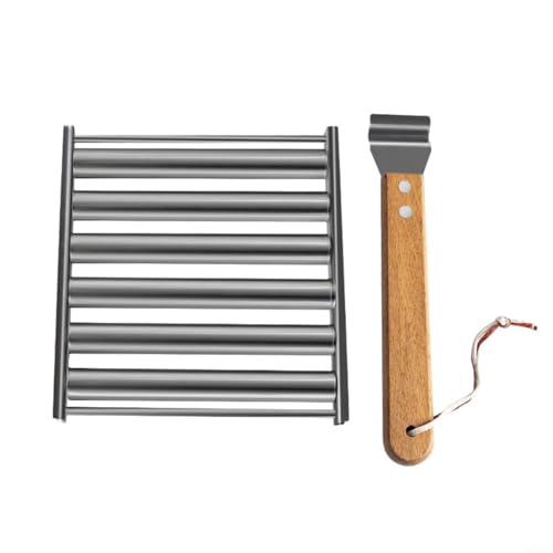 GLFLOW Hot Dog Roller-Wurstgestell, abnehmbares Grillen in robustem Edelstahl, genießen Sie gleichmäßig gekochtes, leckeres BBQ mit rollendem Design, perfekte Ergänzung zu Ihrem Outdoor-Kochgerät von GLFLOW