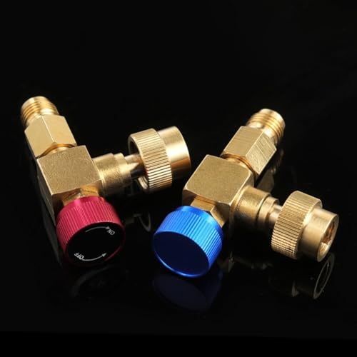 GLFLOW Klimaanlagen-Service-Ventil mit Sicherheitsfunktion für R410 R22 Kupfer Anti-Rutsch-Griff (C) von GLFLOW