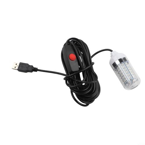 GLFLOW LED-Unterwasser-Angel-Licht, 5 V, USB-Ladegerät, Fischfinder, Lampe, wasserdicht, Nachtfischausrüstung für Boote, 4 Farben (grün) von GLFLOW