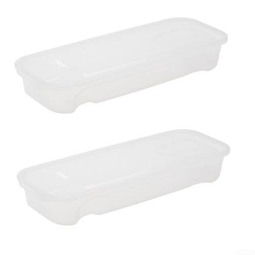 GLFLOW Mikrowellen-Nudel-Koch- und Aufbewahrungsbox mit Deckel und Ablauflöchern, PP-Material, 1,3 l Fassungsvermögen (2 Stück) von GLFLOW