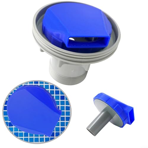 GLFLOW Pool-Einlassdüse, 360° drehbar, Wasserzirkulationsverstärker, Schwimmbadstrahl, Ersatzzubehör, kompatibel mit Intex Pools, blau, weiß (blau) von GLFLOW